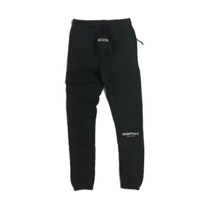Fear of God Essentials Sweatpants Black White Fear of God Essentials Sweatpants Black White